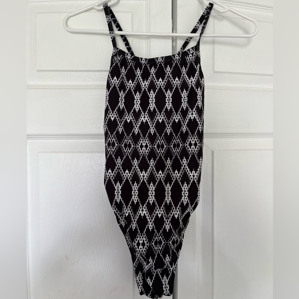 Jolyn Clothing Black and White One Piece Swimsuit